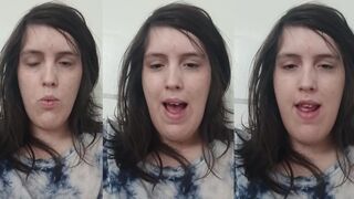 She's sharing a news update.