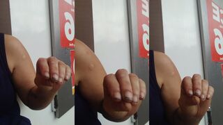 I hope she doesn't chew her fingernails!